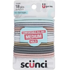 Scunci No-Damage ластици за коса в пастелни цветове - Комплект от 18 броя