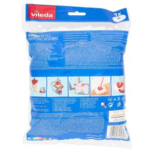  Vileda Turbo резервен накрайник бърсалка за моп - чисто бял