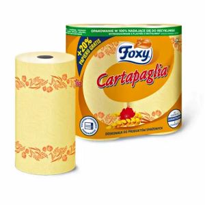 Кухненска хартия Foxy CARTAPAGLIA 2 ролки, декорирана жълта
