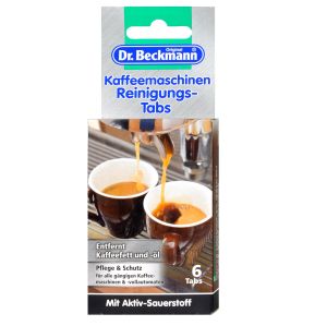 Dr Beckmann препарат за почистване на кафе машини на таблетки, 6 броя (обезмасляващи)