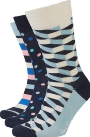 HAPPY SOCKS мъжки чорапи 41-46 подаръчен комплект 3 чифта