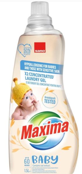 Sano Maxima течен перилен гел - концентрат 1,5 л/ 60 пр - BABY 