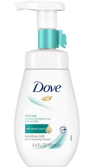 Dove Mousse Sensitive 160 мл измивна пяна за лице