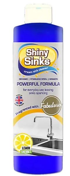 Shiny Sinks крем за стъклокерамика,стомана и гранит 250 мл Лимон