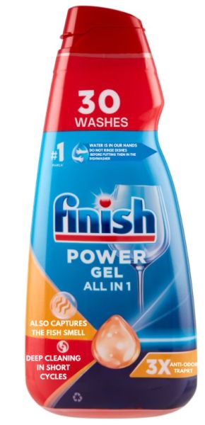 Finish Power gel All in 1 гел за съдомиялна 600 мл 
