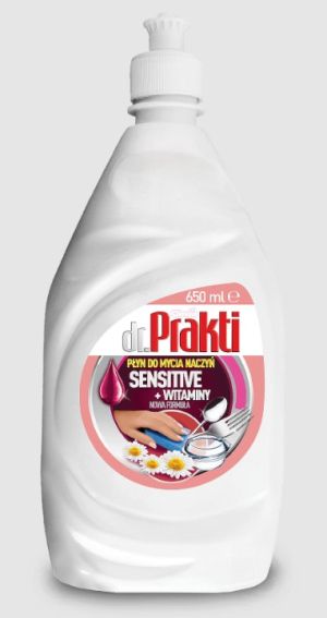 PRAKTI препарат за съдове - Sensitive с Витамини 650 мл