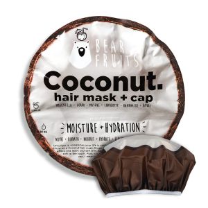 BEAR FRUITS маска за коса кръгла кутия 20 мл + шапка Кокос