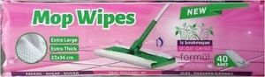 MOP WIPES мокри кърпи за под 40 бр ГОЛЕМИ XXL РАЗМЕР 22x36 см.