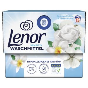 Lenor Sensitiv капсули за пране 15 броя - Памук и тиаре 