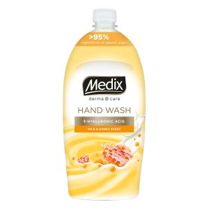 Medix течен сапун 900 л. пълнител мед и мляко