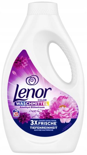 LENOR Amethist течен перилен препарат за цветно пране 1 литър, 20 пранета