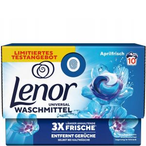 Lenor капсули 10 бр - универсални за бяло и цветно пране - аромат Spring