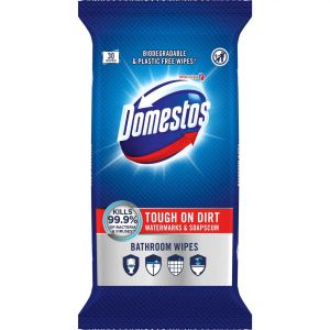 Domestos антибактериални кърпи за баня, тоалетна седалка, биде 30 бр