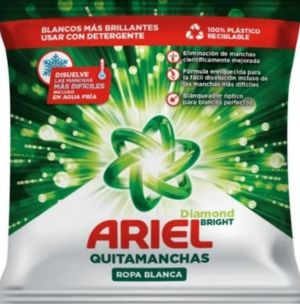 Ariel прахче доза за петна 150 гр пликче за бяло пране