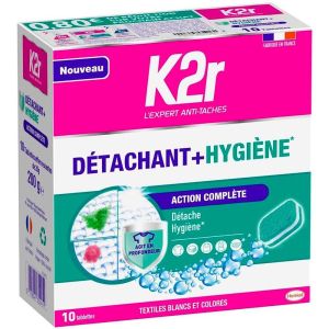 K2R таблекти за премахване на петна и хигиенизиране на прането 10 бр