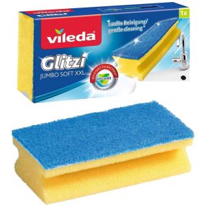 Vileda Jumbo XXL антибактериална недраскаща голяма гъба с канал