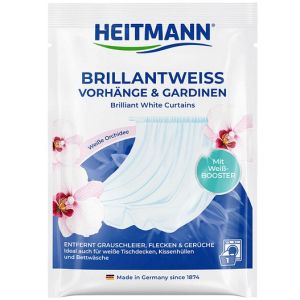 HEITMANN прахче добавка към праха за пране за брилянтно бели завеси и пердета, 50 г