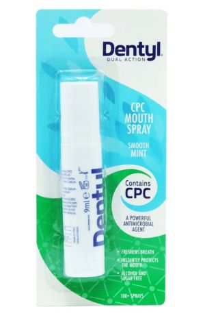 Dentyl Dual Action – освежаващ спрей за уста - Smooth Mint 9 мл.