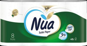 NUA тоалетна хартия 3 пласта, 8 броя 
