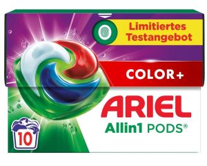 Ariel Color + капсули за цветно пране - 10 броя
