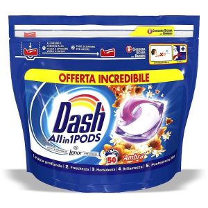 DASH All in 1 Pods капсули за пране 50 броя - Ambra