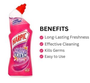 Harpic Active Fresh Pink Blossom WC гел 750 мл