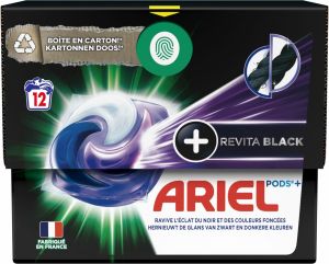 Ariel Revita Black - капсули за черно пране 12 броя - картон 