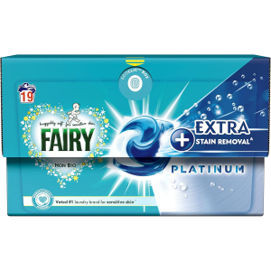 Fairy Platinum Non Bio Stain Removal капсули за пране, 19 пранета
