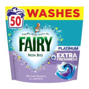 Fairy NON BIO капсули за пране 50 боя - плик  - Цвят от копринено дърво и жасмин