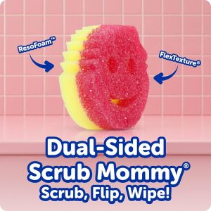 Scrub Mommy ОРИГИНАЛНА недраскаща гъба за почистване с две лица