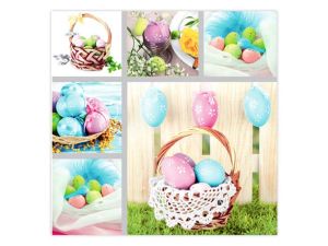 Великденски салфетки цветни 33x33 20 броя