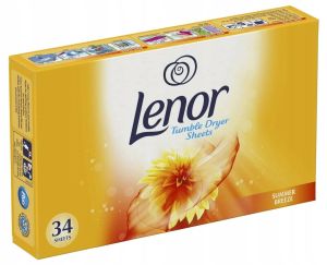 LENOR кърпички за сушилня и гардероб 34 броя (Летен бриз) жълти