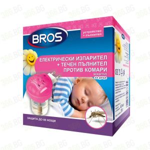 BROS Електрически изпарител + течен пълнител против комари Sensitive за деца