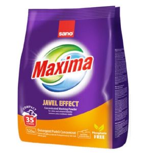 SANO Максима прах за пране 1.25 кг / 35пр. (Javel/белина/  ефект)