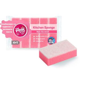 5 БРОЯ MAGIC Clean кухненски гъби недраскащи, за тефлон (подходяща за пастата Pink) - ПАКЕТ 5
