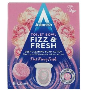 Astonish WC таблетки за почистване на тоалетна 8 броя - розов божур