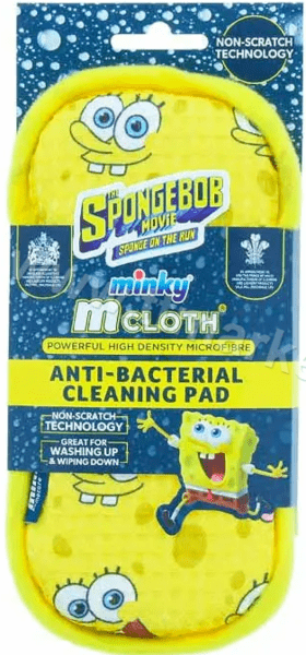 Minky M cloth антибактериална микрофибърна гъба с 2 лица - 1 БРОЙ