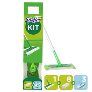 Swiffer комплект моп с дръжка + 8 сухи кърпи + 3 мокри кърпи
