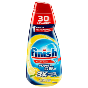Finish ALLin1 гел за съдомиялна 600 мл - Лимон