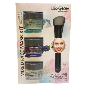 Bio Glow 3х50 мл маски за лице с апликатор - микс