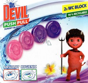 DR. Devil система WC гел диск без кошничка 2 бр - цветя розов