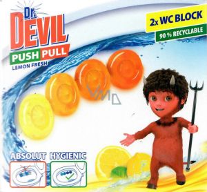 DR. Devil система WC гел диск без кошничка 2 бр - лимон, жълт