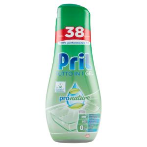Pril Tutto In 1 Gel Pro Nature гел за съдомиялна 630 мл / 38 измивания