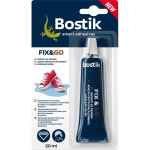 Bostik лепило за обувки, кожа, текстил 20 мл. - гъвкава връзка, прозрачно