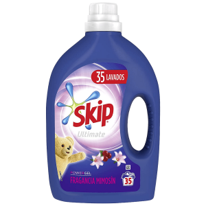 Skip Ultimate универсален течен перилен препарат 1.75 кг / 35 пр - 2в1 с аромат Coccolino Mimosin