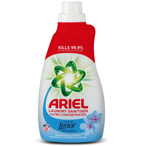 ARIEL хигиенизираща добавка дезинфектант за пране 1 л/25 пр. - с аромат Lenor