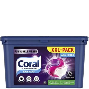 CORAL Optimal color  капсули за черно пране 50 бр. - Германия