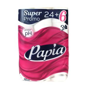 Тоалетна хартия Papia 30 ролки