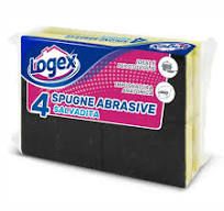 LOGEX абразивна  гъба , 4 броя