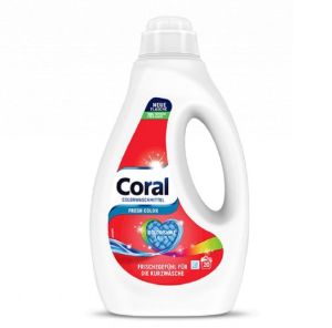 CORAL течен перилен 1 л/20 пр - с дръжка цветно бял/черв 
